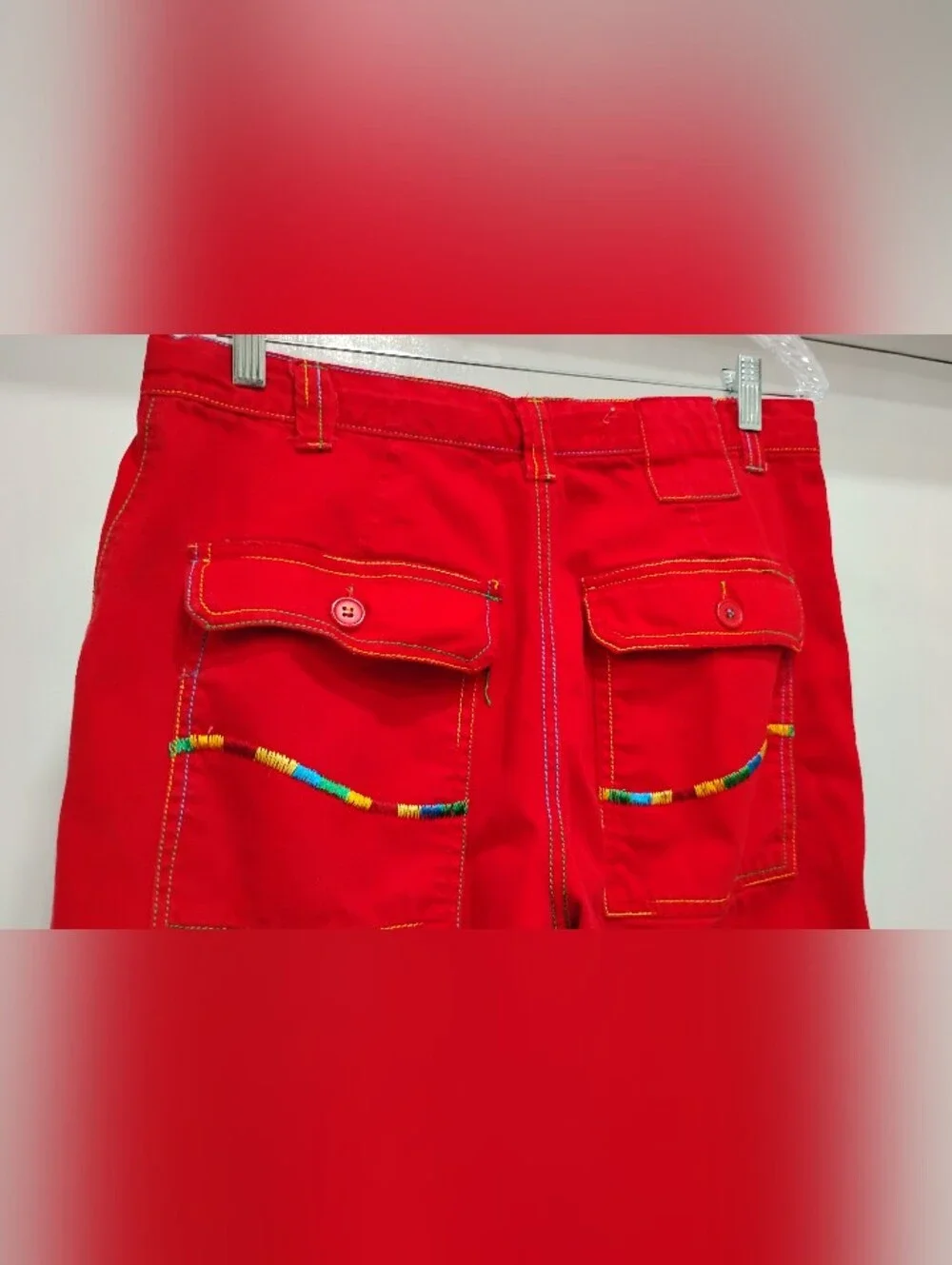 FESTIVAL EMBROIDERED CARGO PANTS